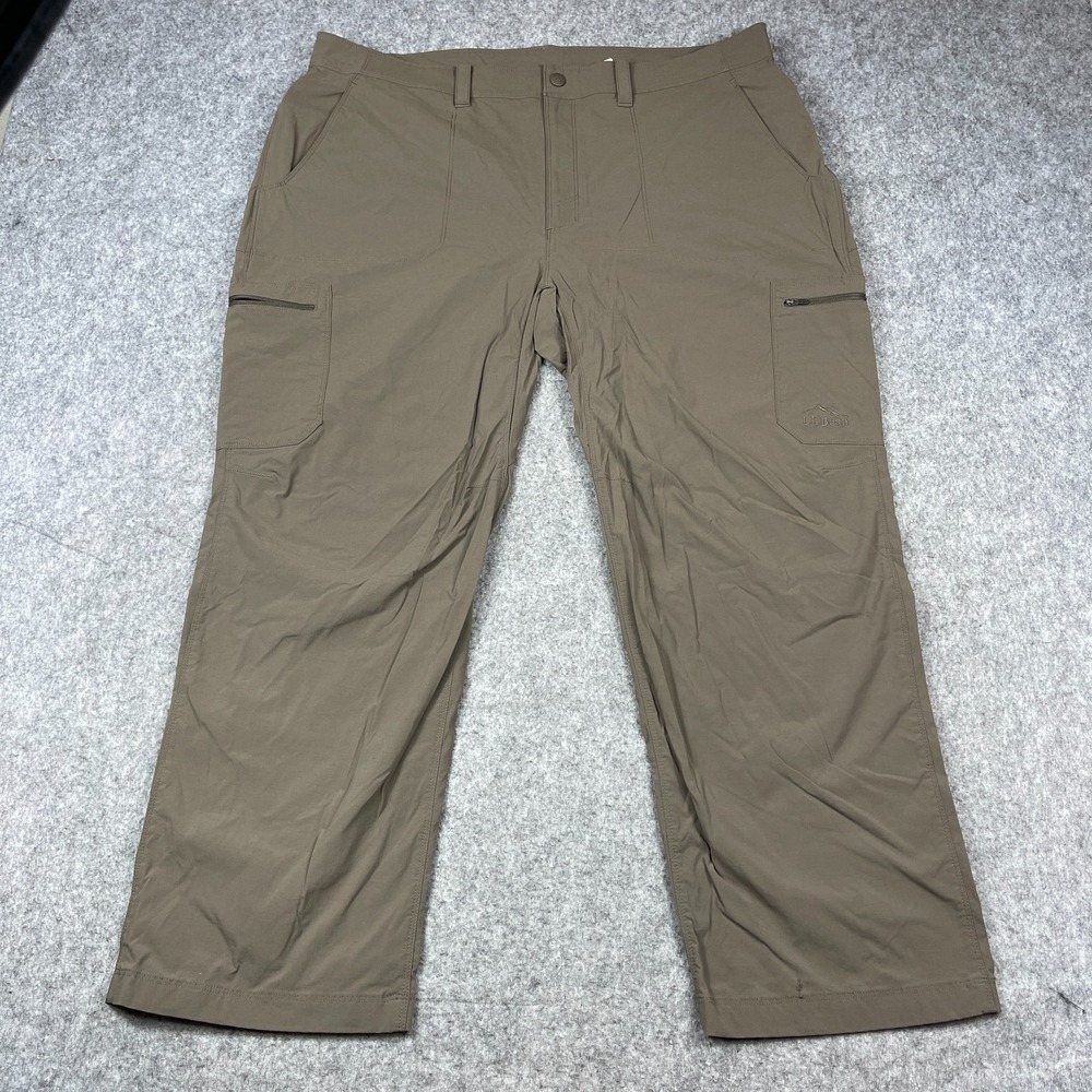 LL Bean Pants Men 40x29 Brown Water Resistant Cresta Cargo Hiking Outdoor 506422
